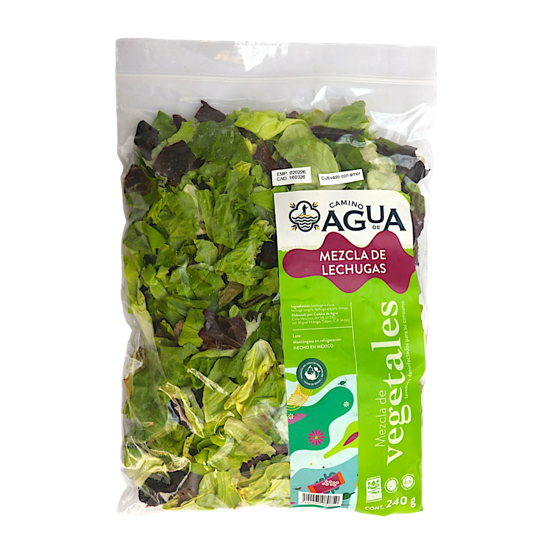 Mezcla de lechugas 240gr ETIQUETA CHINAMPERA