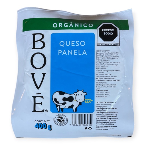 Queso panela 400gr BOVE