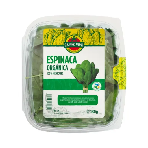 Espinaca orgánica 180gr CAMPO VIVO