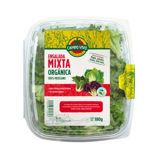 Ensalada mixta orgánica en domo 180gr CAMPO VIVO