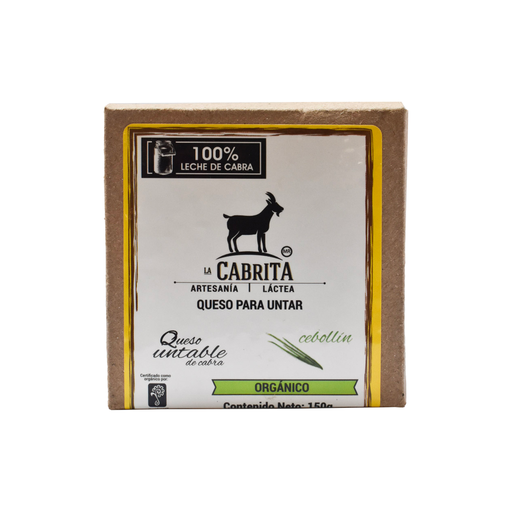 Queso untable de cabra con cebollín 150gr LA CABRITA