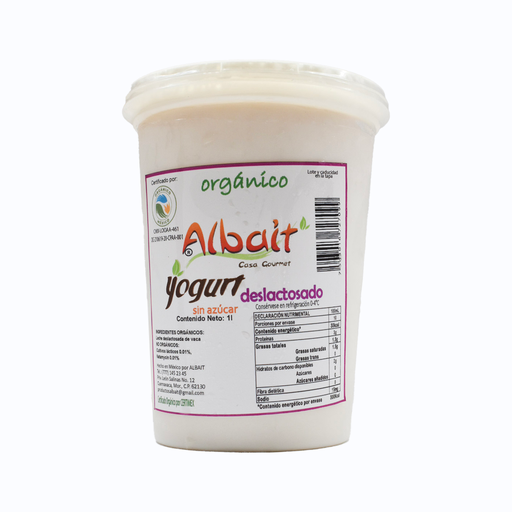 Yoghurt deslactosado natural 1L ALBAIT