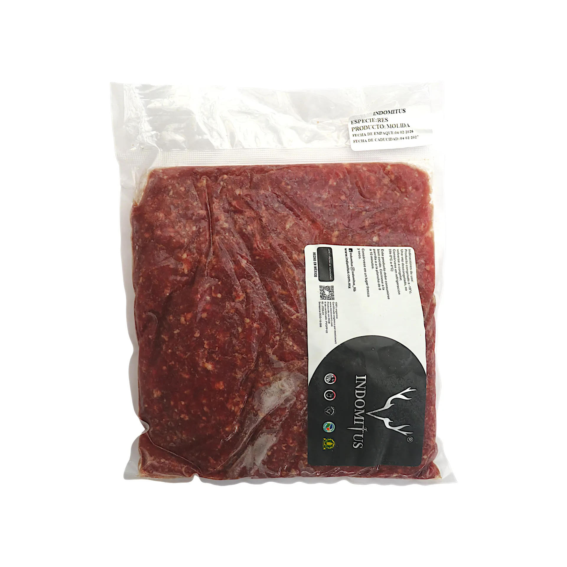 Molida de res 500gr INDOMITUS