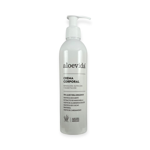 Crema corporal con 75% de aloe vera orgánico 270ml ALOE VIDA