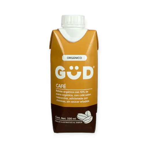 Bebida con avena y café sabor capuccino sin azúcar 330ml GUD