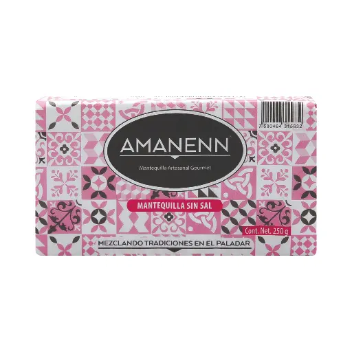 Mantequilla artesanal sin sal 250gr AMANENN
