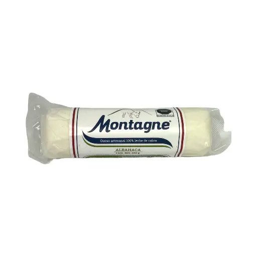 Queso de cabra con albahaca 200gr MONTAGNE