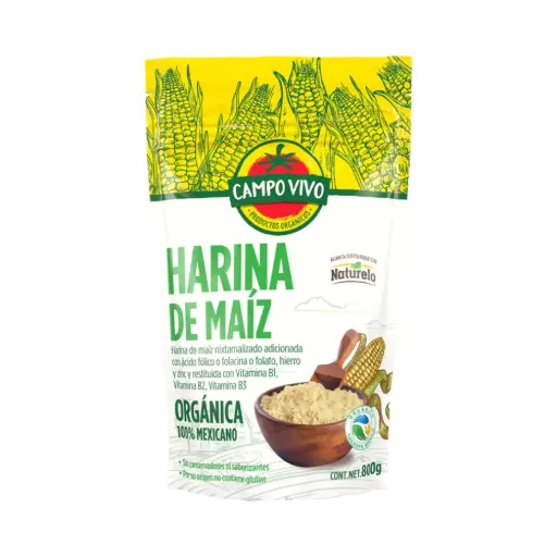 Harina de maíz orgánica 800gr CAMPO VIVO