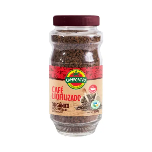 Café liofilizado orgánico soluble 100gr CAMPO VIVO