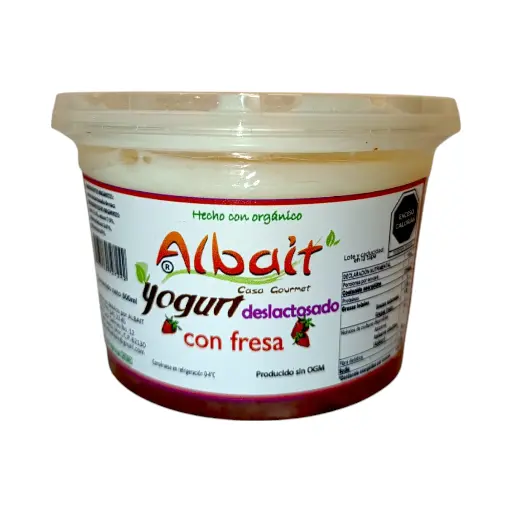 Yoghurt deslactosado con fresa 500ml ALBAIT