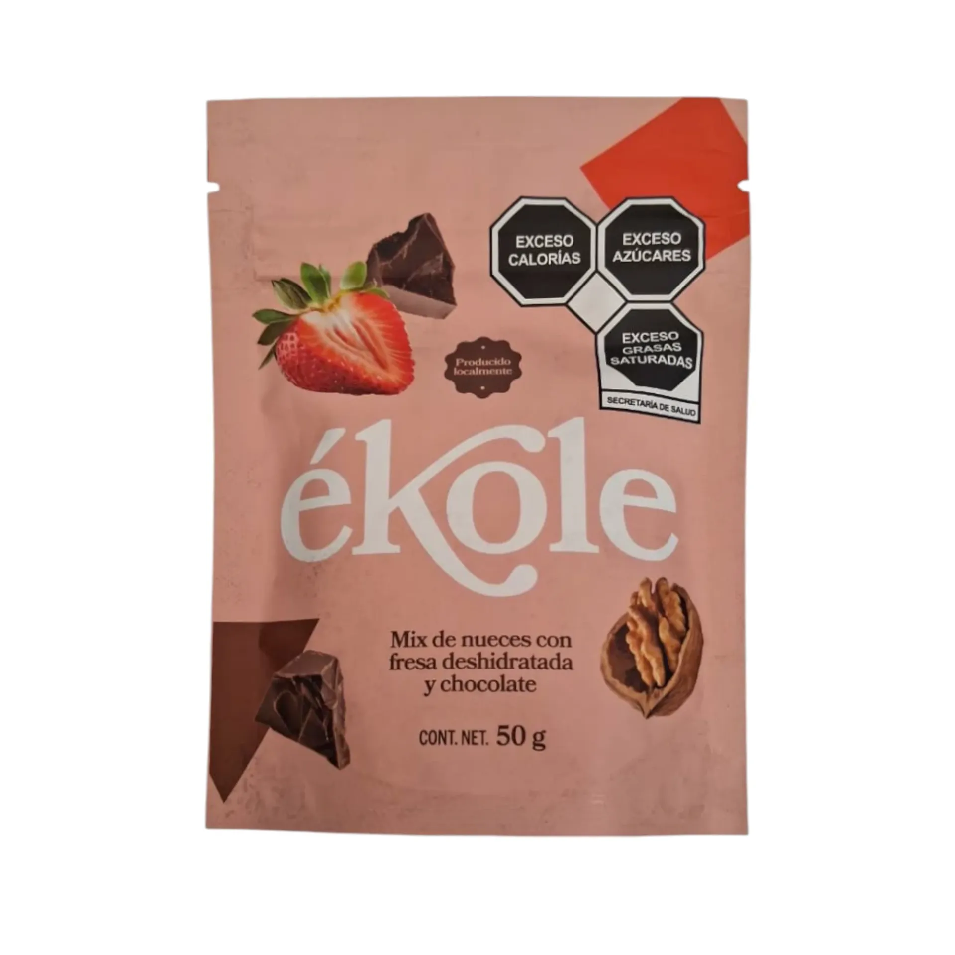 Mix de nueces con fresa deshidratada y chocolate 50gr ÉKOLE