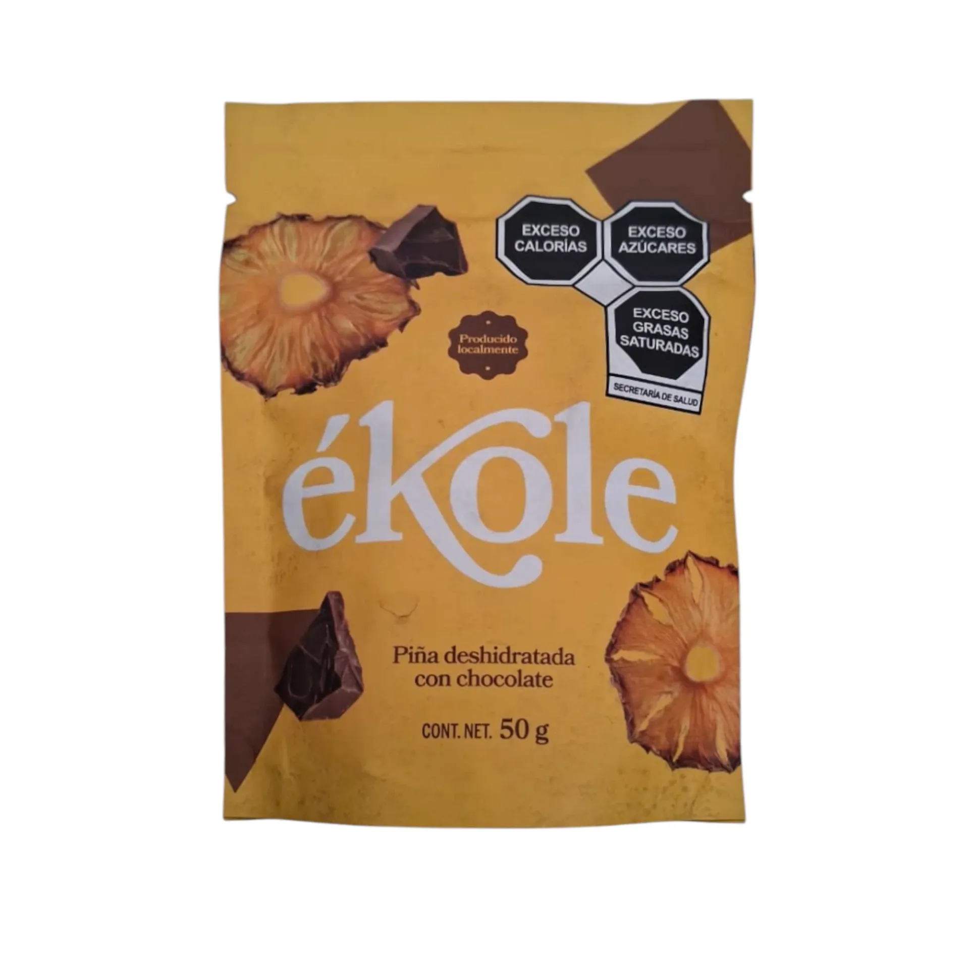 Piña deshidratada con chocolate 50gr ÉKOLE