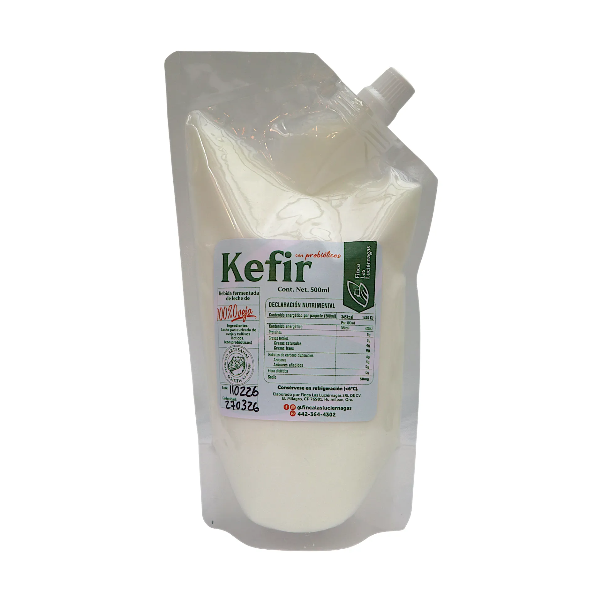 Kefir de oveja 500ml FINCA LAS LUCIERNAGAS