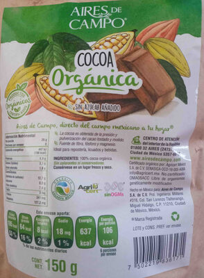 Cocoa en polvo 150gr AIRES DE CAMPO