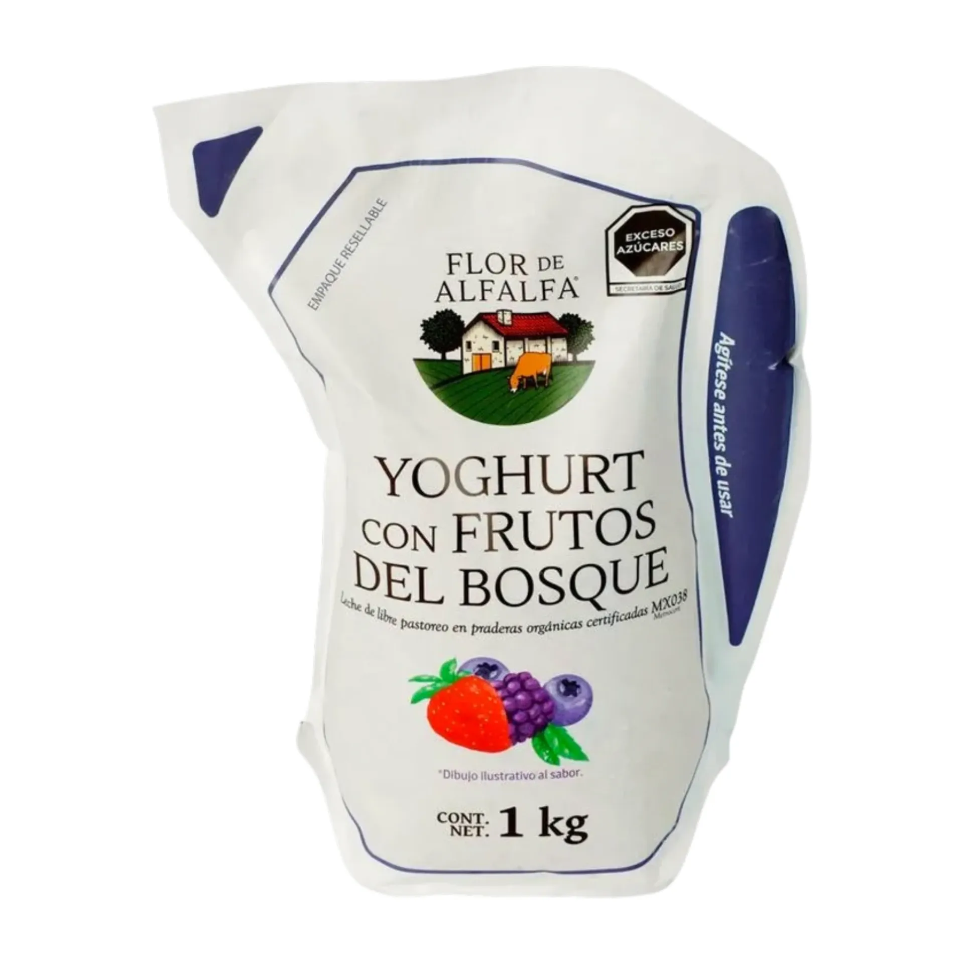 Yoghurt con frutos del bosque 1kg FLOR DE ALFALFA