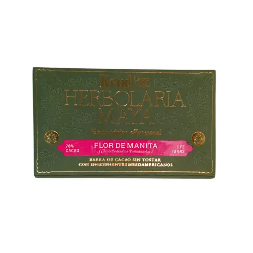 Barrita de cacao con flor de manita 70gr KRUD