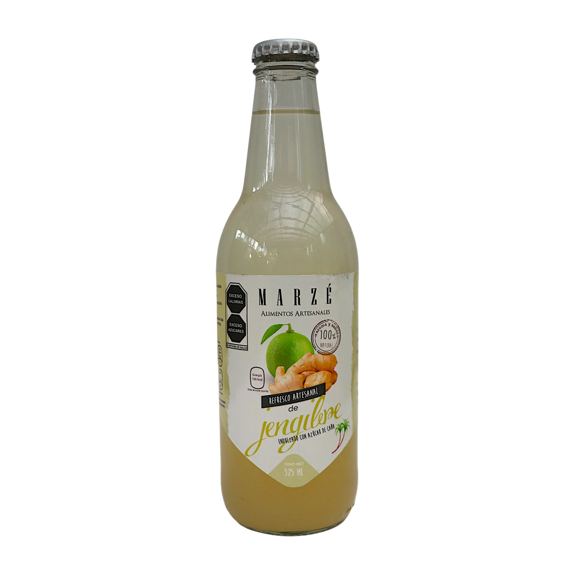 Refresco artesanal de jengibre con azúcar 325ml MARZÉ