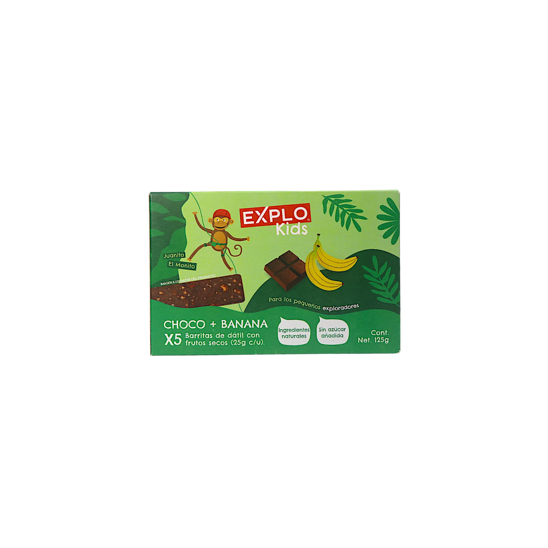 Barra de dátil con frutos secos choco + banana 125gr EXPLO KIDS