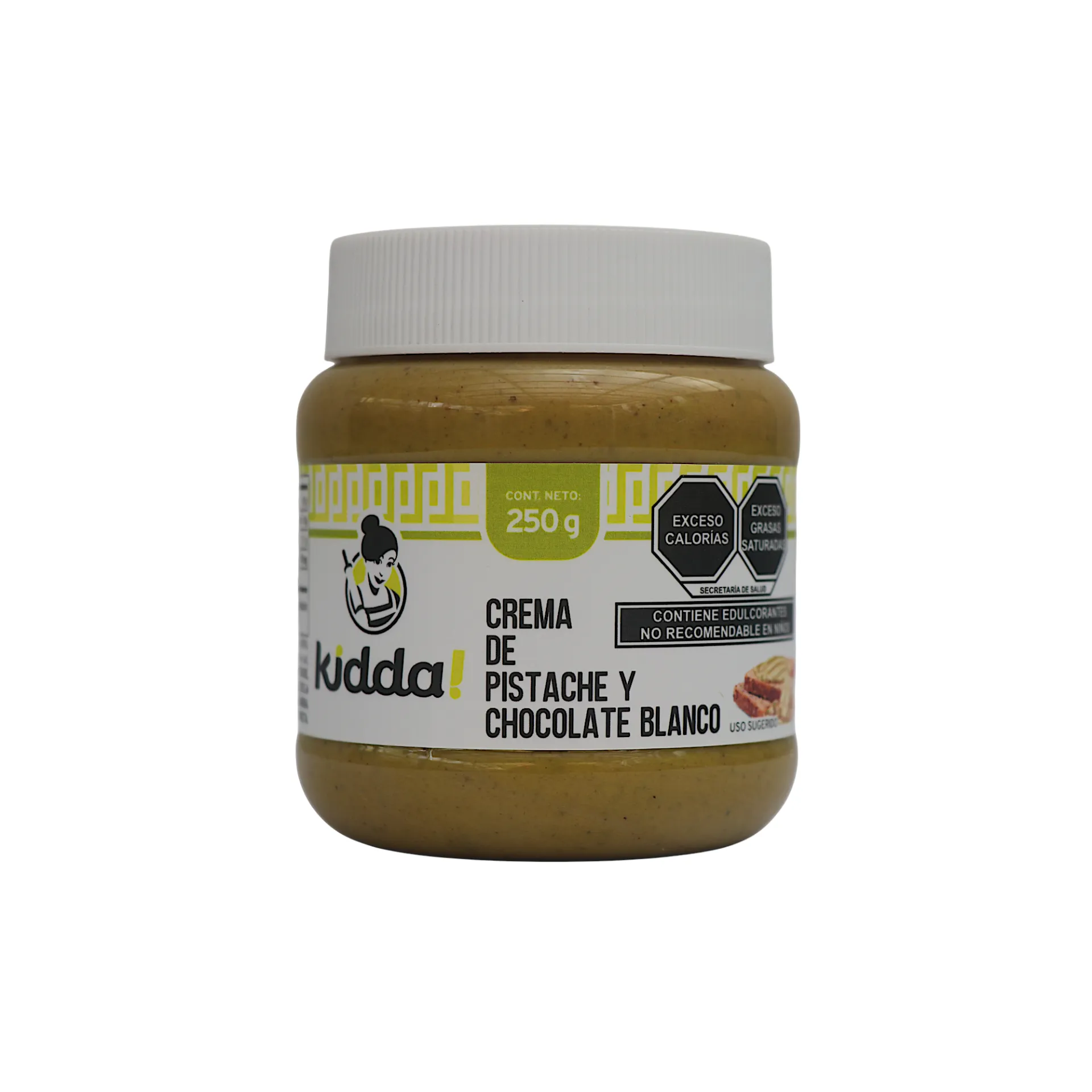 Crema de pistache y chocolate blanco 250gr KIDDA!