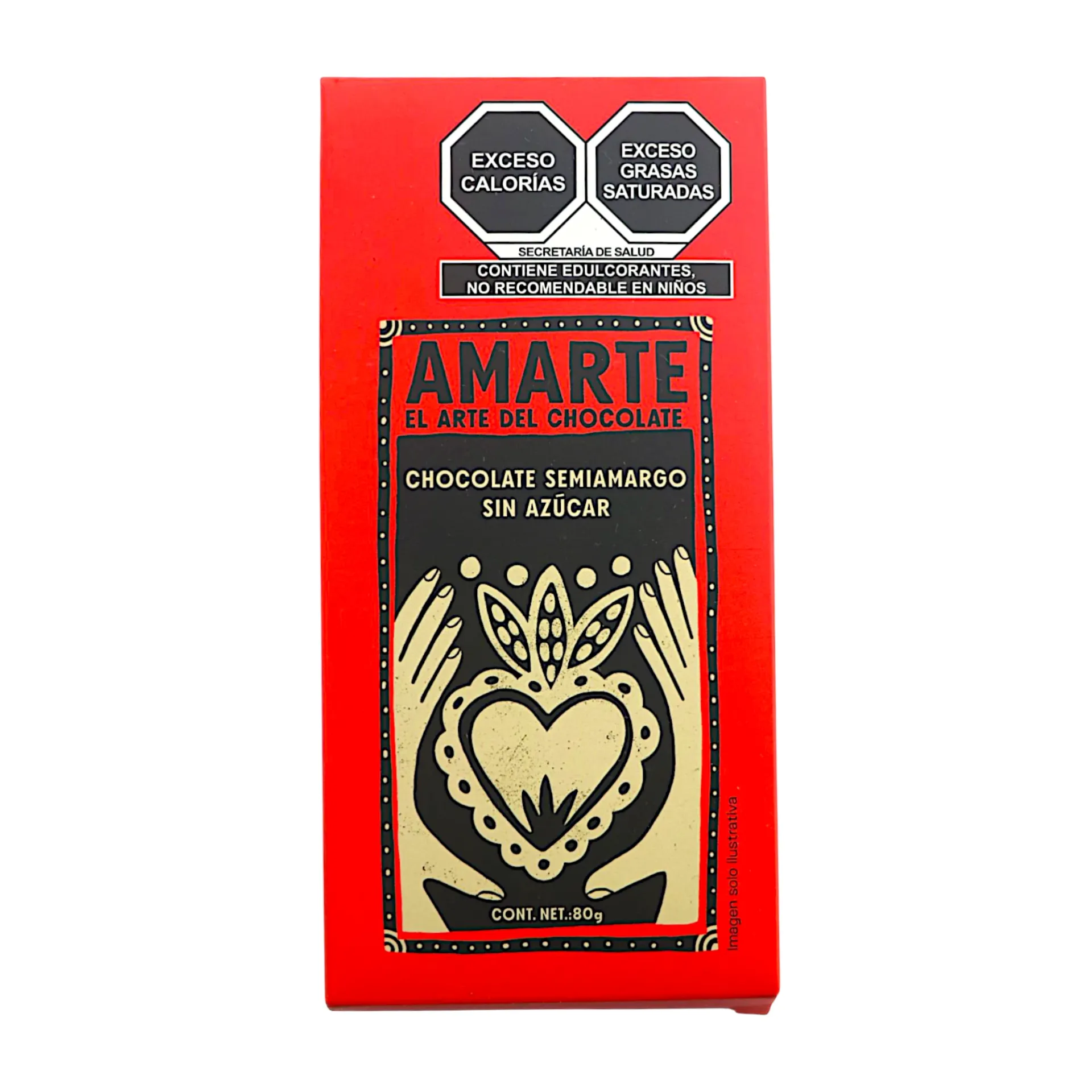 Chocolate semiamargo sin azúcar 80gr AMARTE