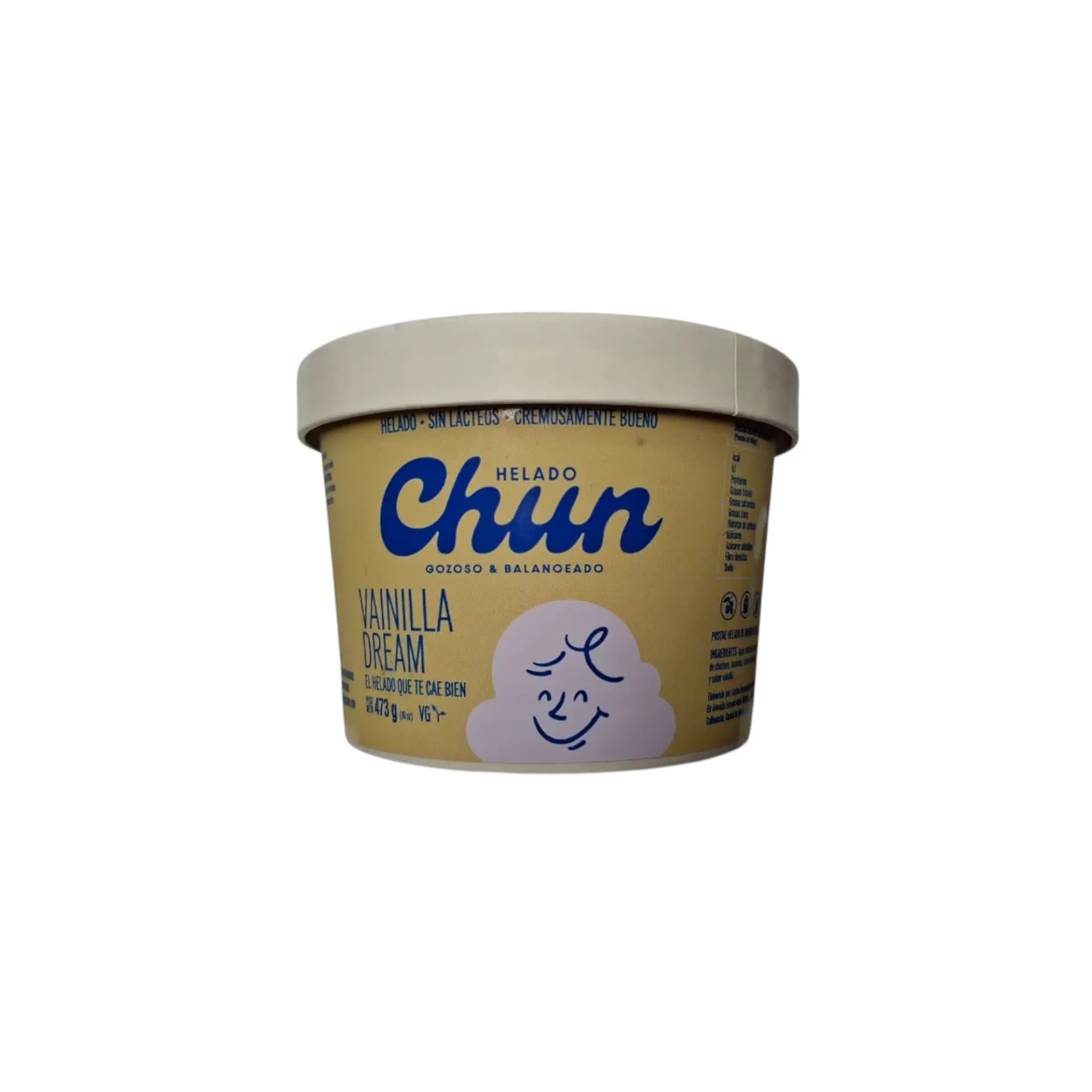 Helado de vainilla sin lácteos con aceite de oliva extra virgen 473ml CHUN