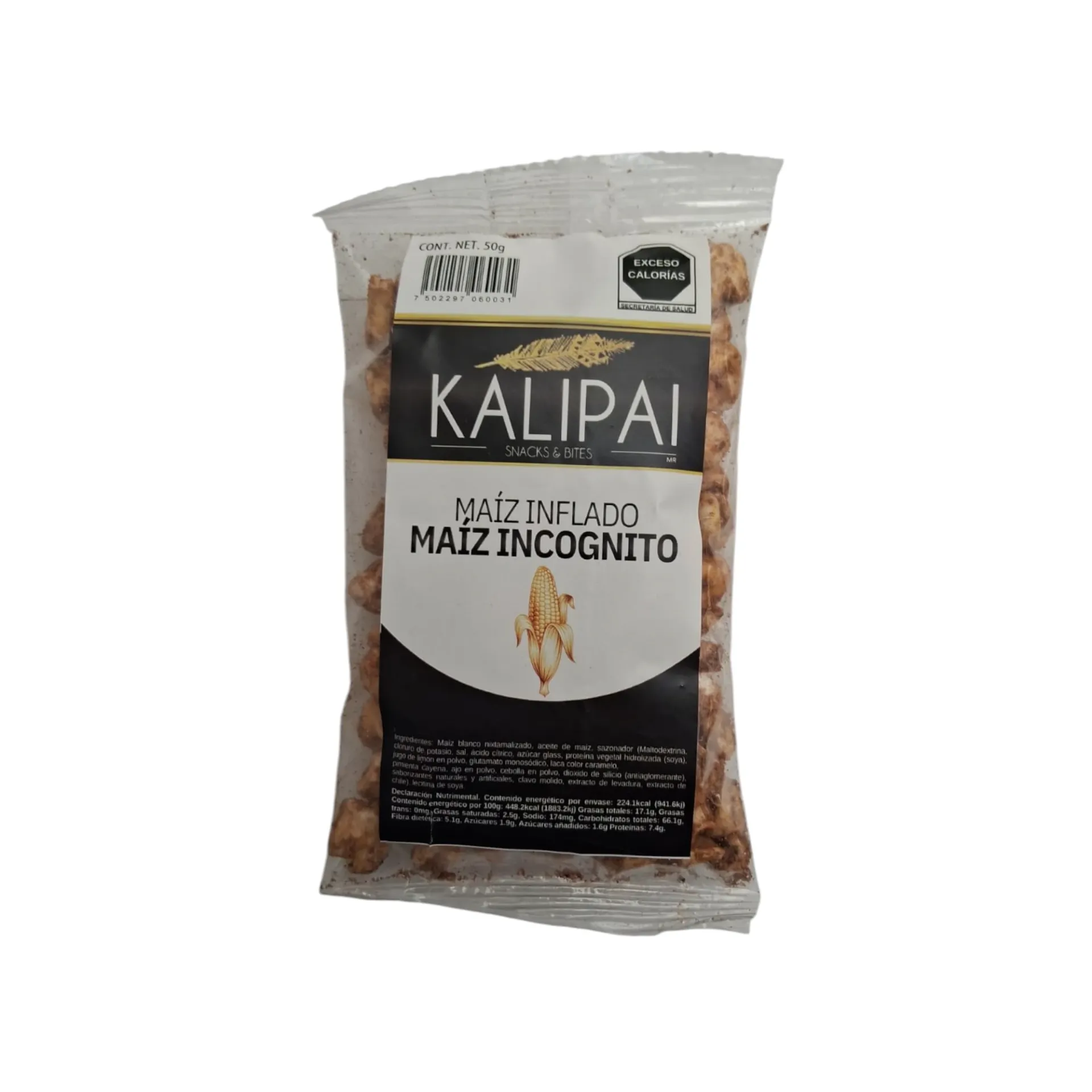 Maíz inflado negro incógnito 50gr KALIPAI