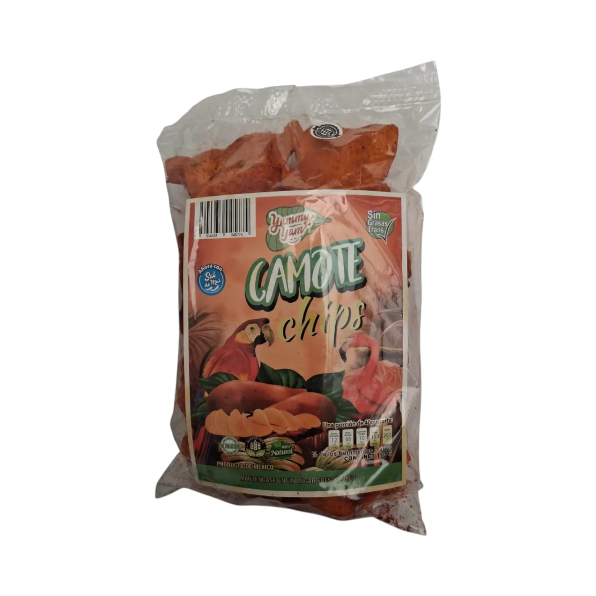 Chips de camote con chile 150gr YUCA REPUBLIC