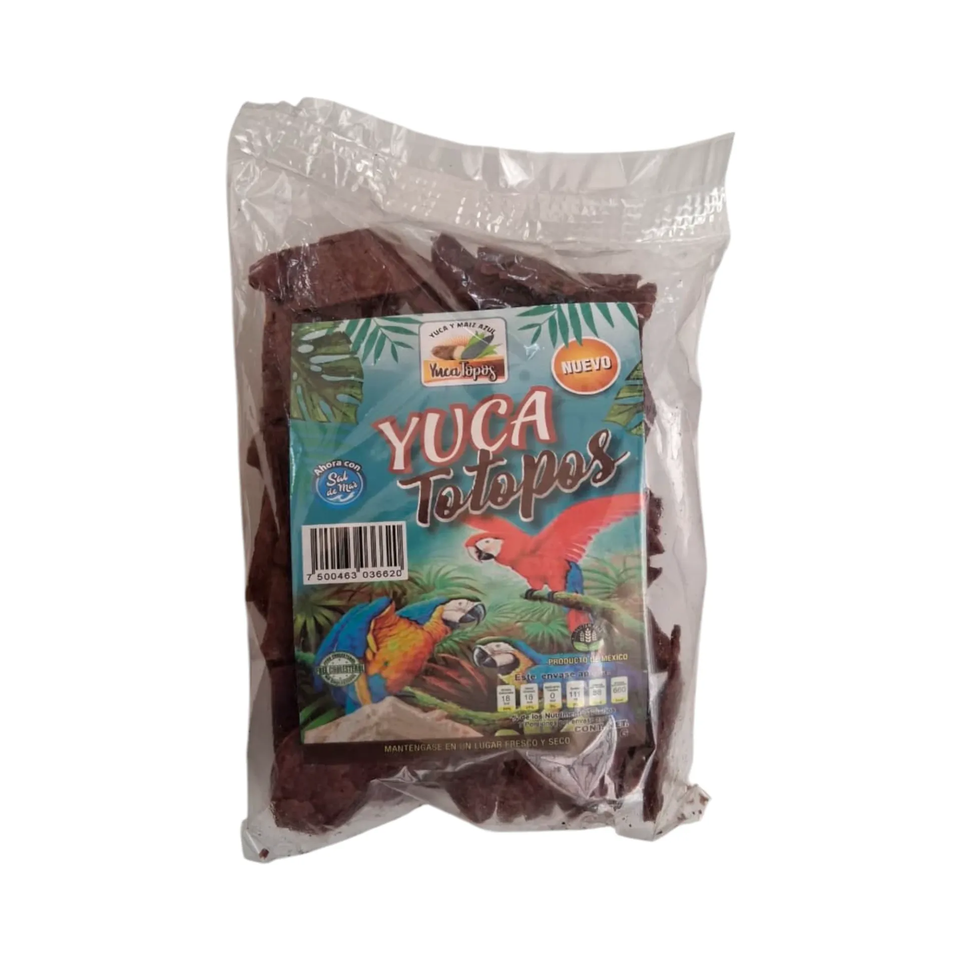 Yucatopos, totopos de yuca 200gr YUCA REPUBLIC